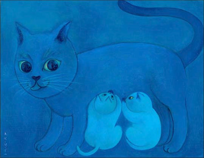 ４匹の猫　藤本明子